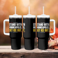 Stand With Minneapolis Tumbler With Handle Minnesota Community Support Gift