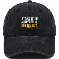 Stand With Minneapolis Washed Cotton Baseball Cap Minnesota Community Support Gift