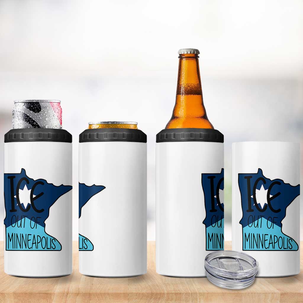 Ice Out Of Minneapolis 4 in 1 Can Cooler Tumbler Minnesota Community Support Gift