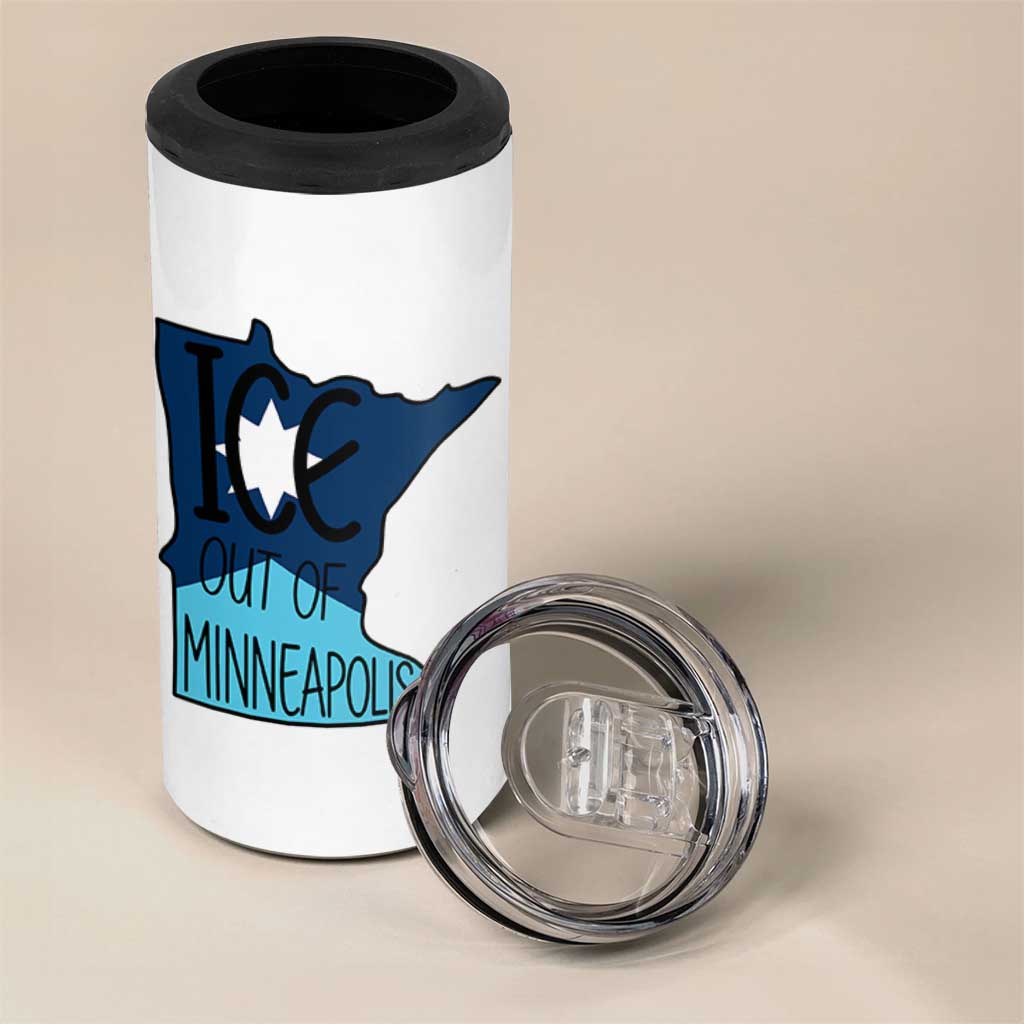 Ice Out Of Minneapolis 4 in 1 Can Cooler Tumbler Minnesota Community Support Gift