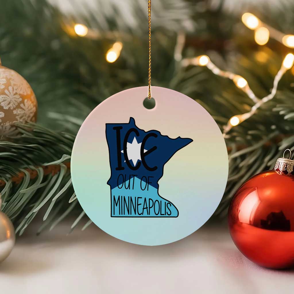 Ice Out Of Minneapolis Ceramic Ornament Minnesota Community Support Gift