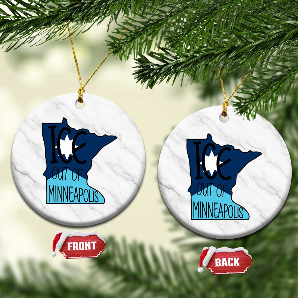 Ice Out Of Minneapolis Ceramic Ornament Minnesota Community Support Gift