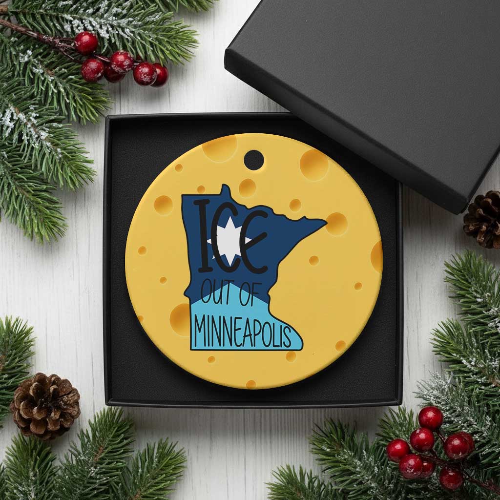Ice Out Of Minneapolis Ceramic Ornament Minnesota Community Support Gift
