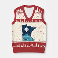 Ice Out Of Minneapolis V-Neck Knit Sweater Vest Minnesota Community Support Gift