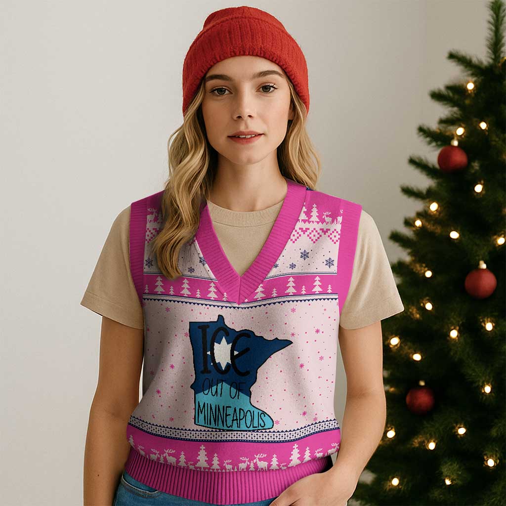 Ice Out Of Minneapolis V-Neck Knit Sweater Vest Minnesota Community Support Gift
