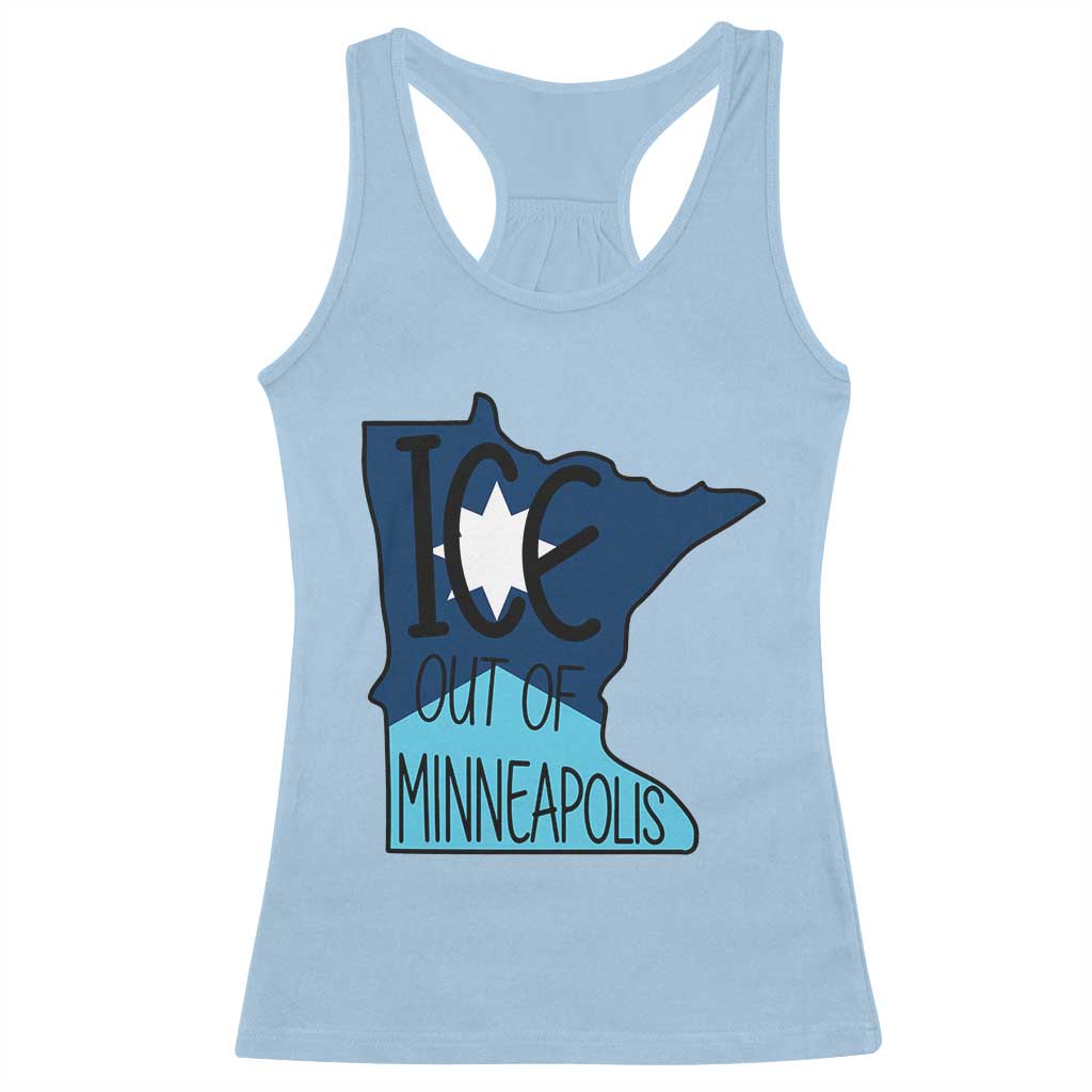 Ice Out Of Minneapolis Racerback Tank Top Minnesota Community Support Gift