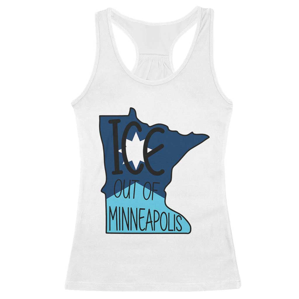 Ice Out Of Minneapolis Racerback Tank Top Minnesota Community Support Gift
