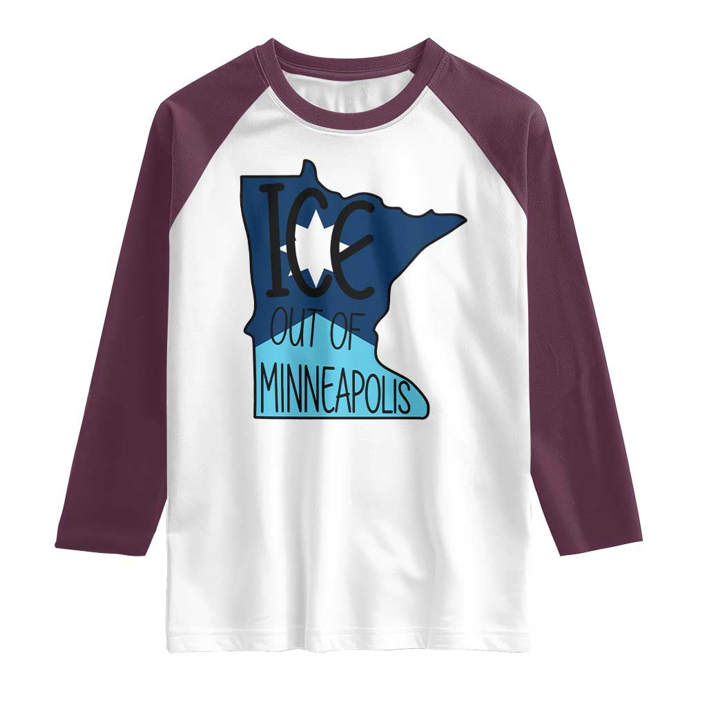 Ice Out Of Minneapolis Raglan Shirt Minnesota Community Support Gift
