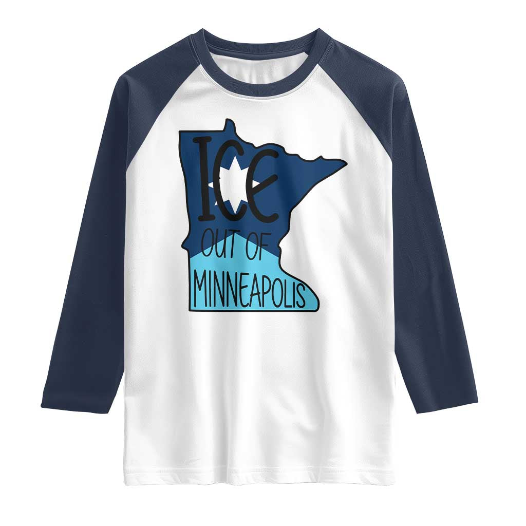 Ice Out Of Minneapolis Raglan Shirt Minnesota Community Support Gift