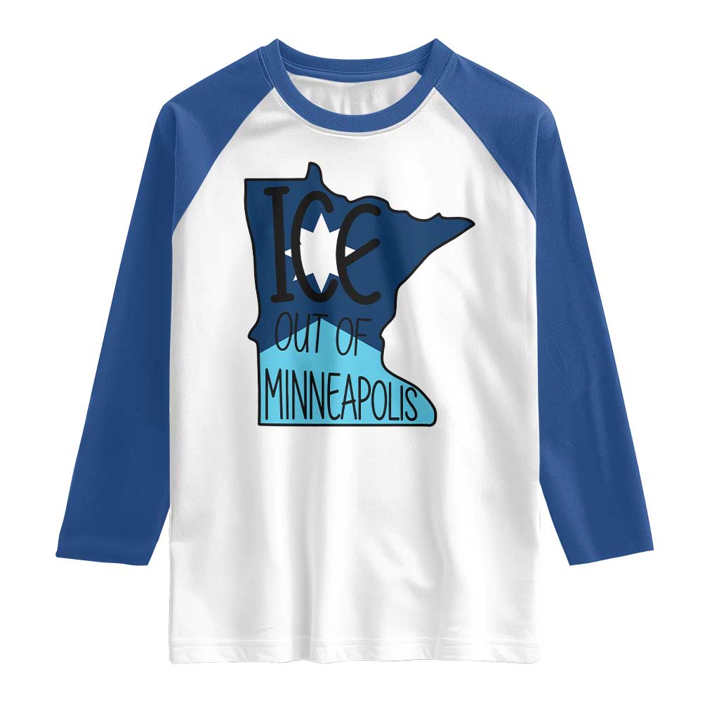 Ice Out Of Minneapolis Raglan Shirt Minnesota Community Support Gift