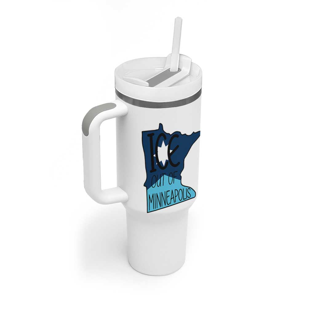 Ice Out Of Minneapolis Tumbler With Handle Minnesota Community Support Gift