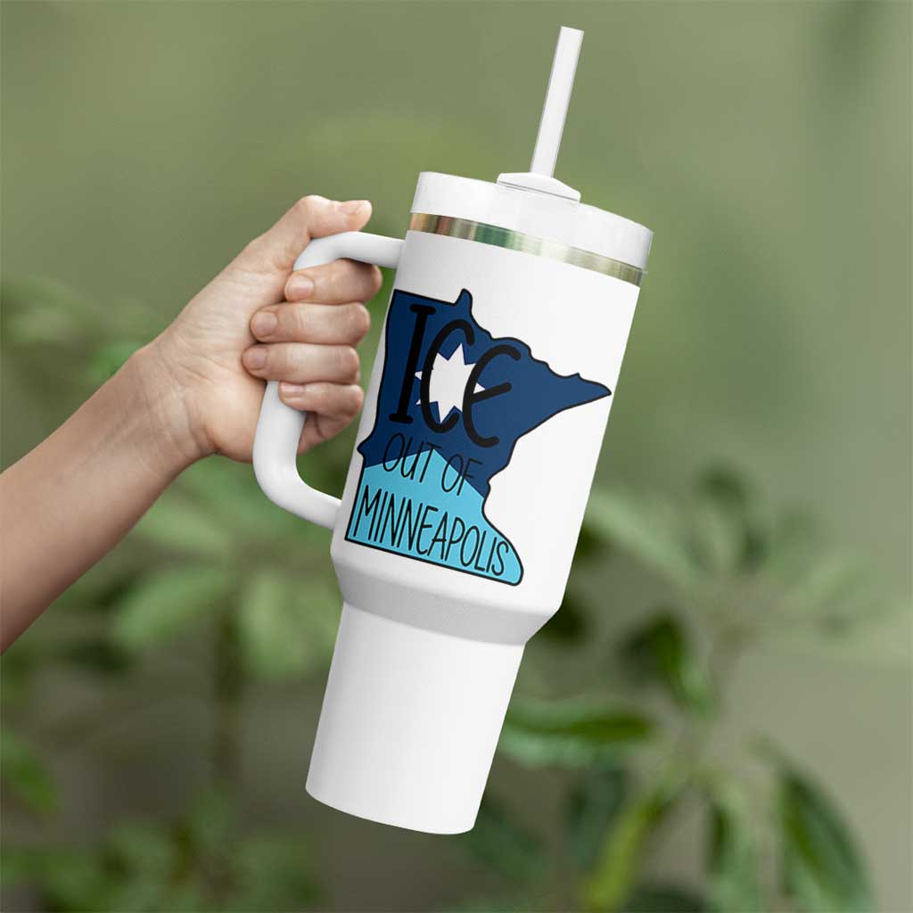 Ice Out Of Minneapolis Tumbler With Handle Minnesota Community Support Gift