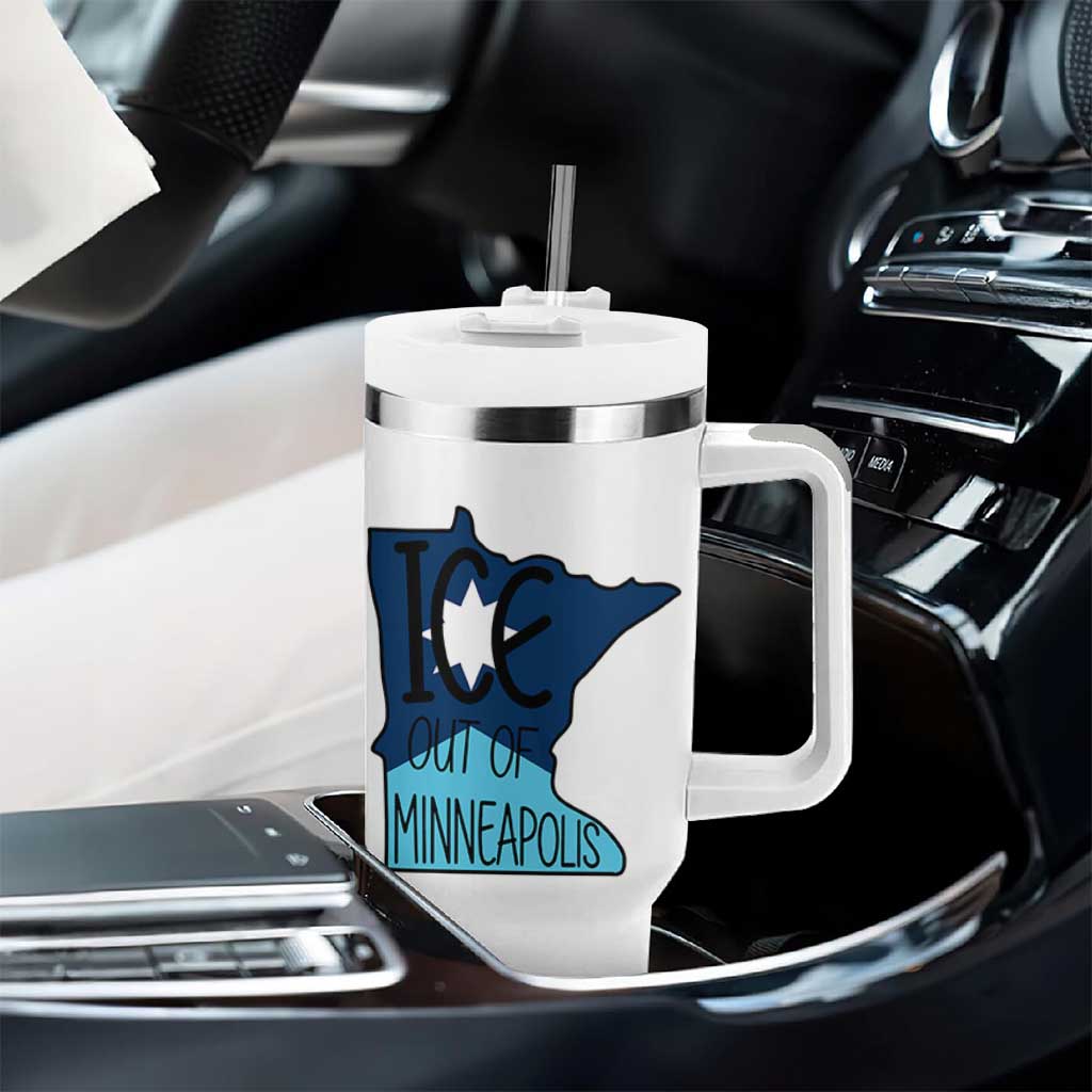 Ice Out Of Minneapolis Tumbler With Handle Minnesota Community Support Gift