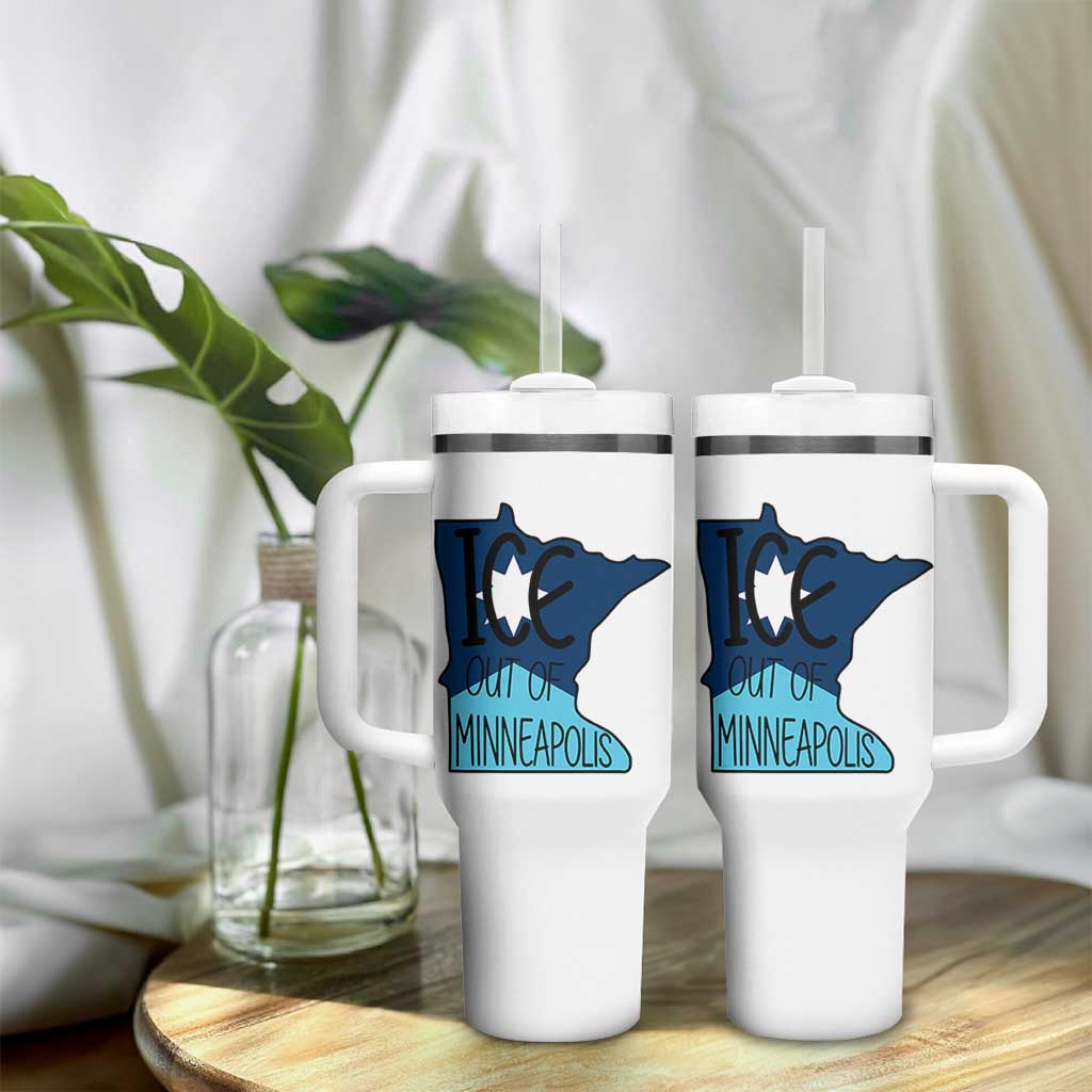 Ice Out Of Minneapolis Tumbler With Handle Minnesota Community Support Gift