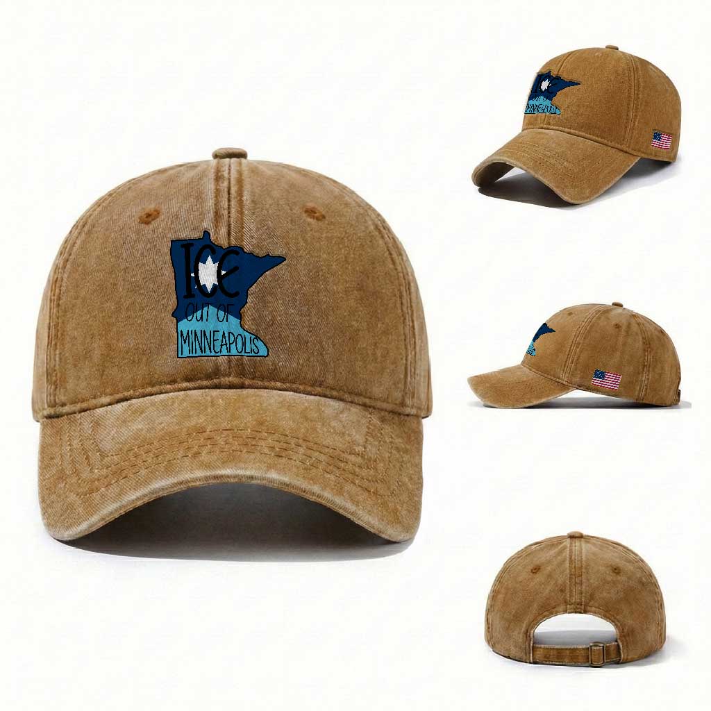 Ice Out Of Minneapolis Washed Cotton Baseball Cap Minnesota Community Support Gift