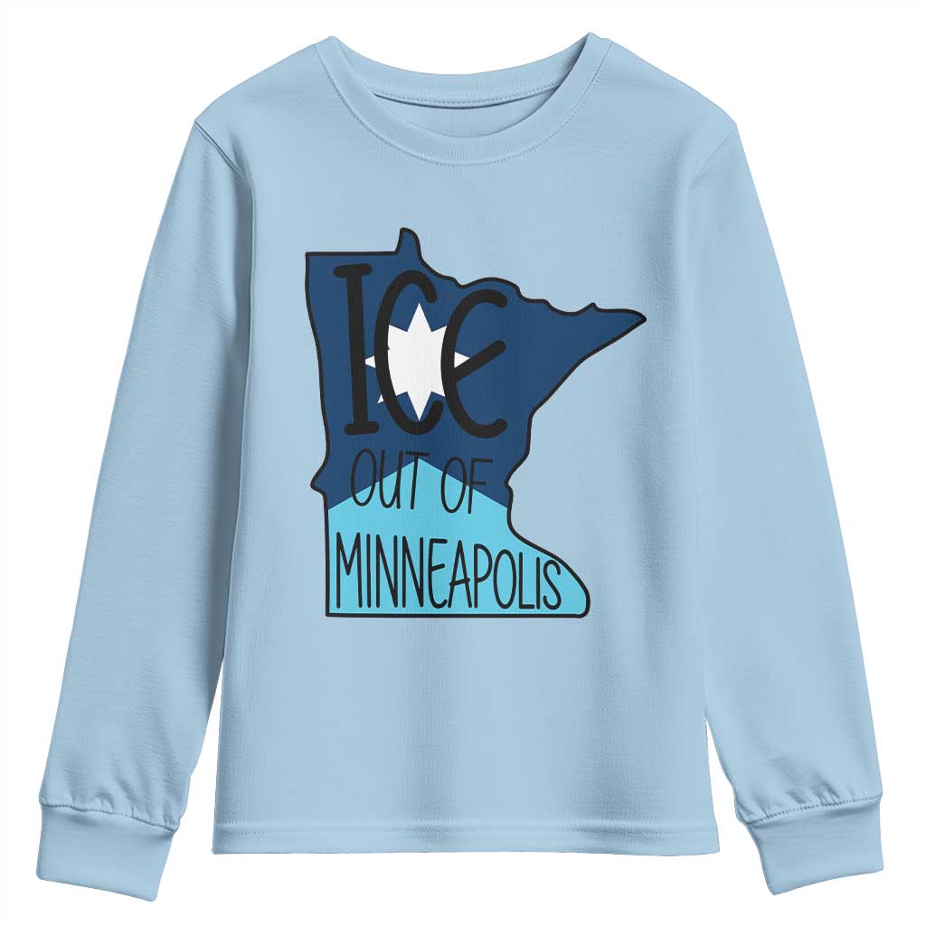 Ice Out Of Minneapolis Youth Sweatshirt Minnesota Community Support Gift