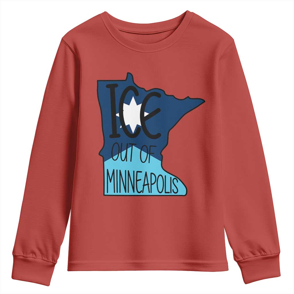 Ice Out Of Minneapolis Youth Sweatshirt Minnesota Community Support Gift