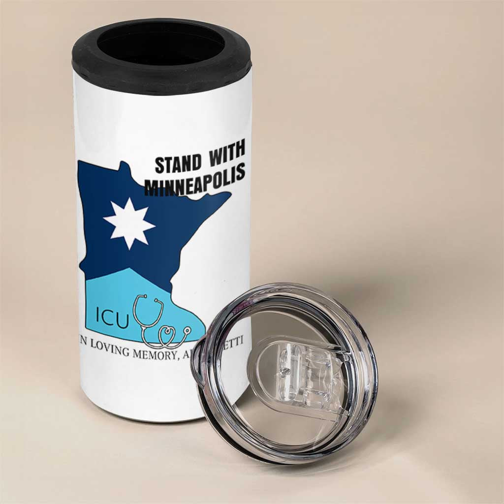 Stand With Minneapolis 4 in 1 Can Cooler Tumbler In Loving Memory Of Alex