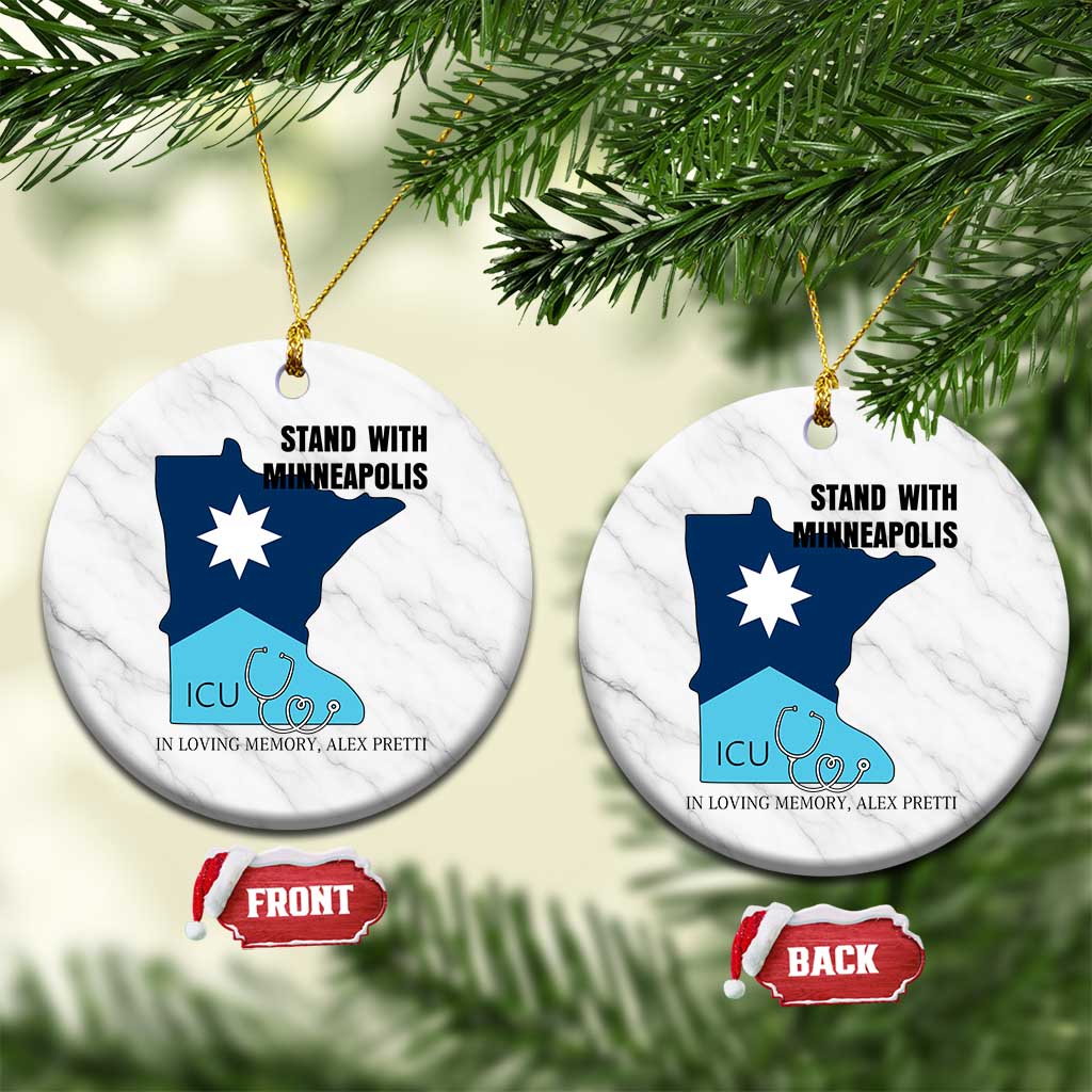 Stand With Minneapolis Ceramic Ornament In Loving Memory Of Alex