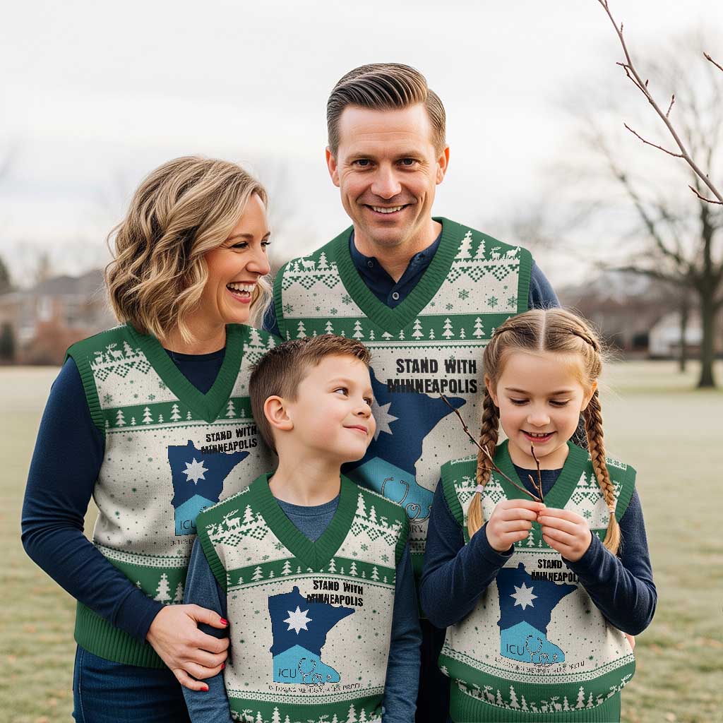 Stand With Minneapolis V-Neck Knit Sweater Vest In Loving Memory Of Alex