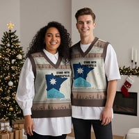 Stand With Minneapolis V-Neck Knit Sweater Vest In Loving Memory Of Alex