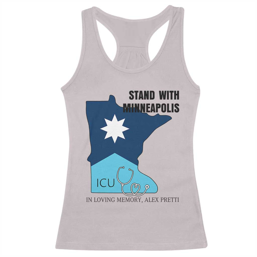 Stand With Minneapolis Racerback Tank Top In Loving Memory Of Alex