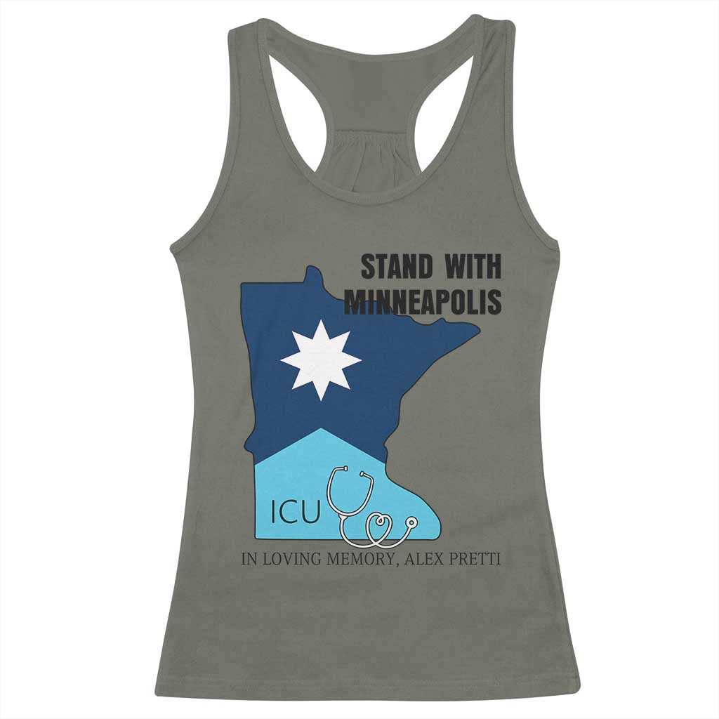 Stand With Minneapolis Racerback Tank Top In Loving Memory Of Alex