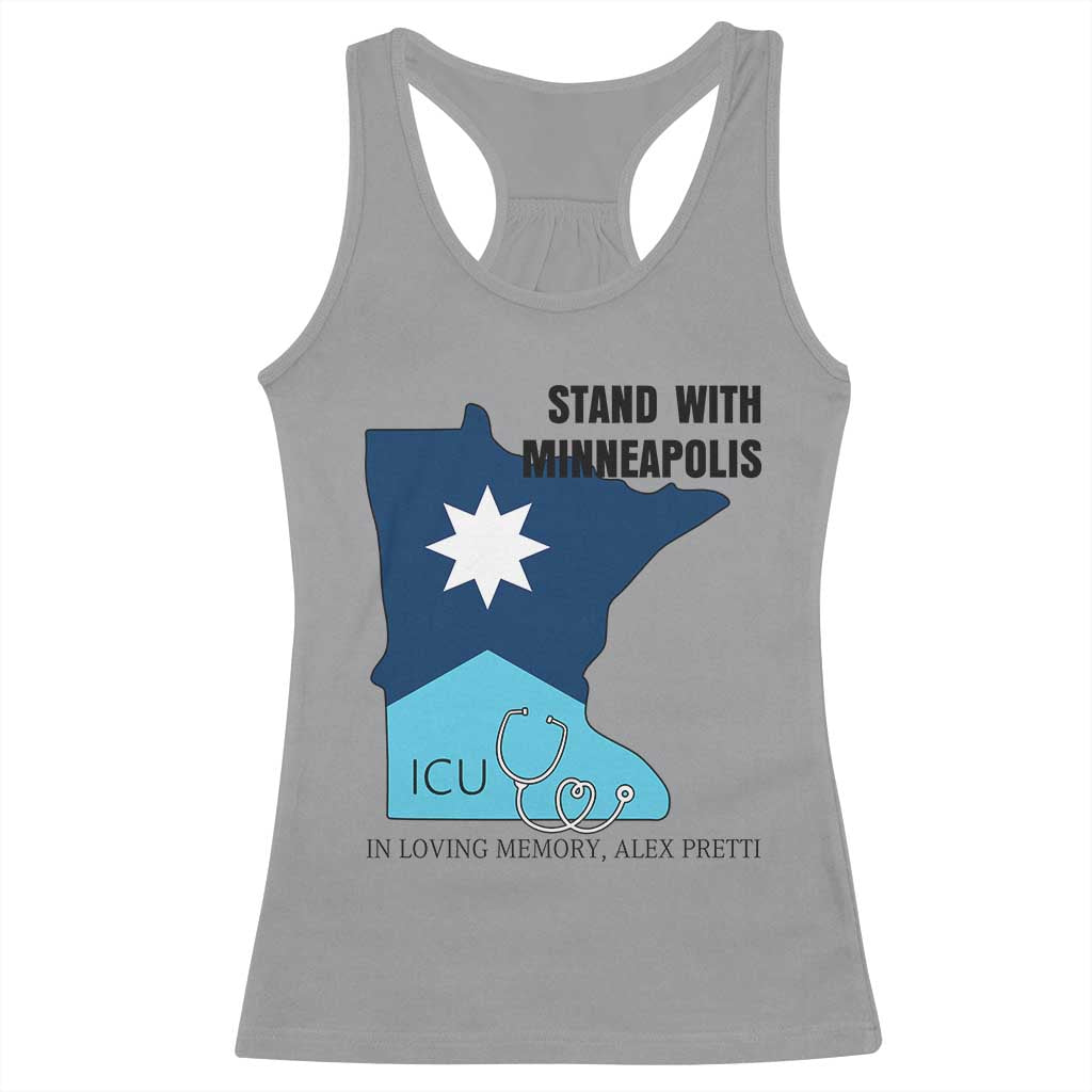 Stand With Minneapolis Racerback Tank Top In Loving Memory Of Alex