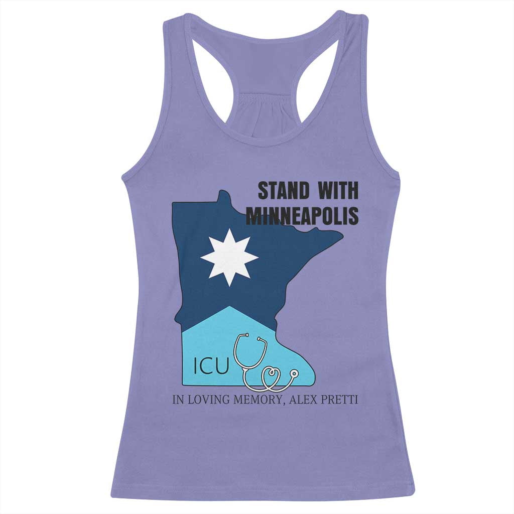 Stand With Minneapolis Racerback Tank Top In Loving Memory Of Alex