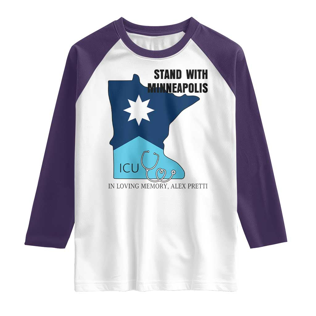 Stand With Minneapolis Raglan Shirt In Loving Memory Of Alex