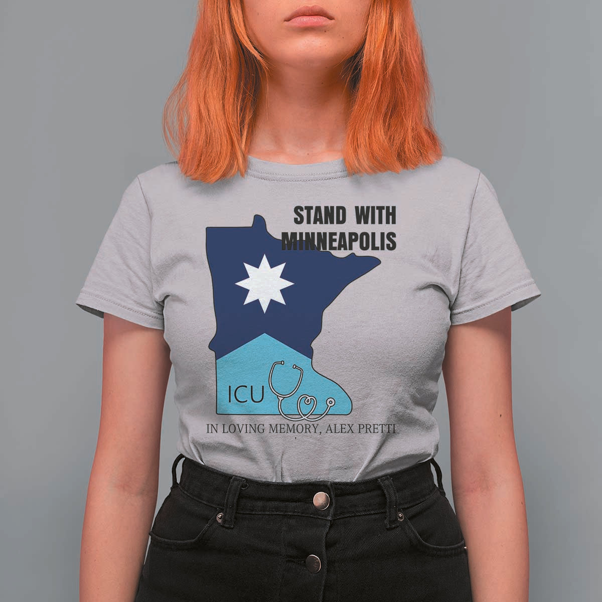 Stand With Minneapolis T Shirt For Women In Loving Memory Of Alex