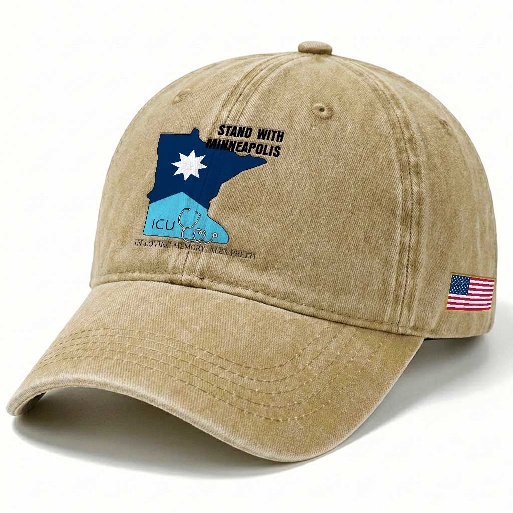 Stand With Minneapolis Washed Cotton Baseball Cap In Loving Memory Of Alex