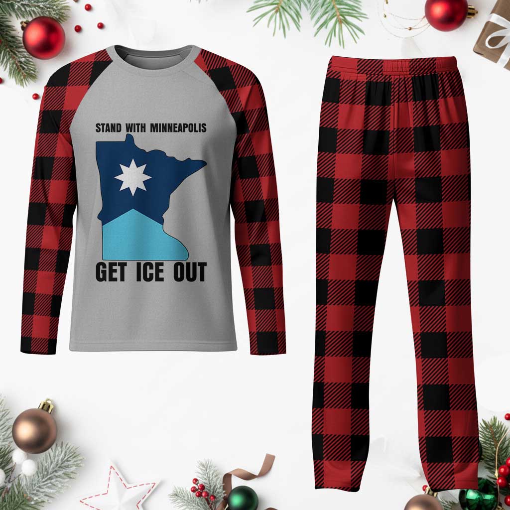 Stand With Minneapolis Plaid Pajama Set Social Justice Support