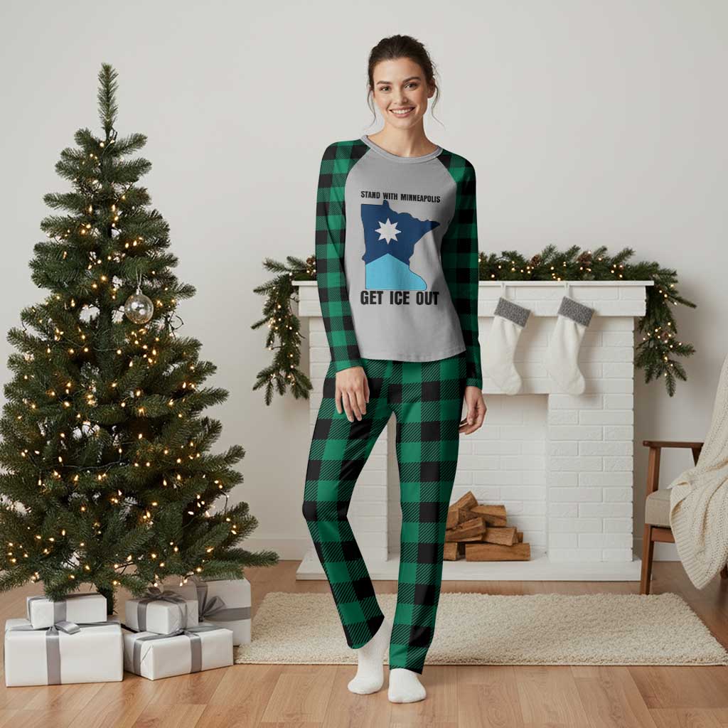 Stand With Minneapolis Plaid Pajama Set Social Justice Support