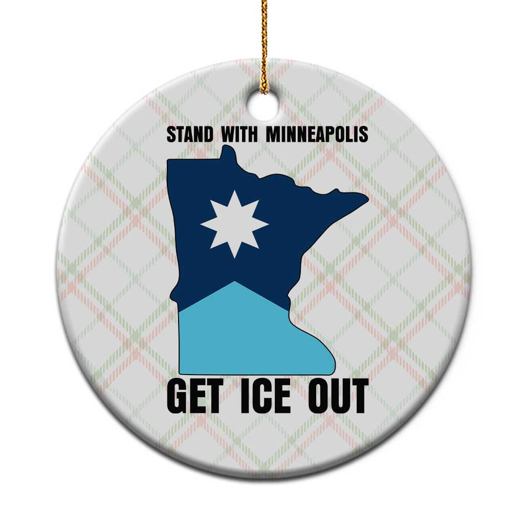 Stand With Minneapolis Ceramic Ornament Social Justice Support