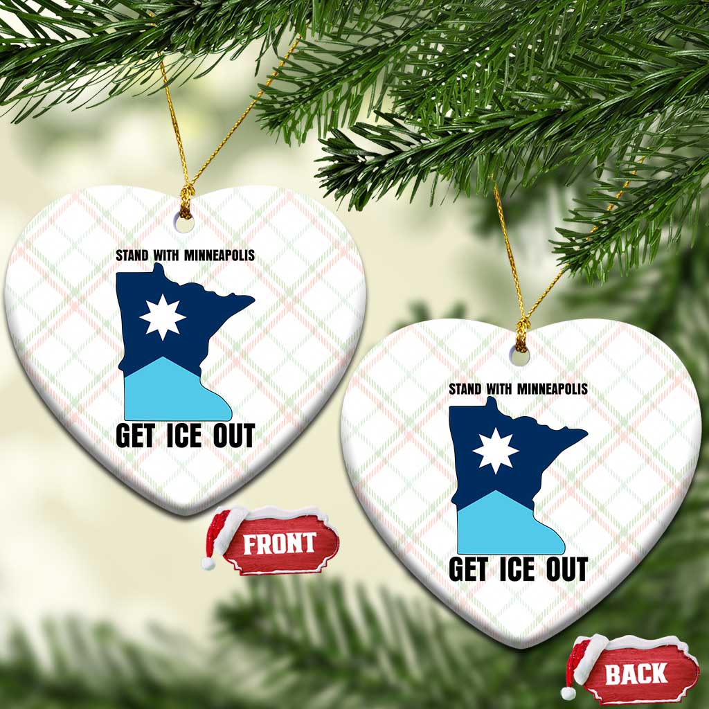 Stand With Minneapolis Ceramic Ornament Social Justice Support
