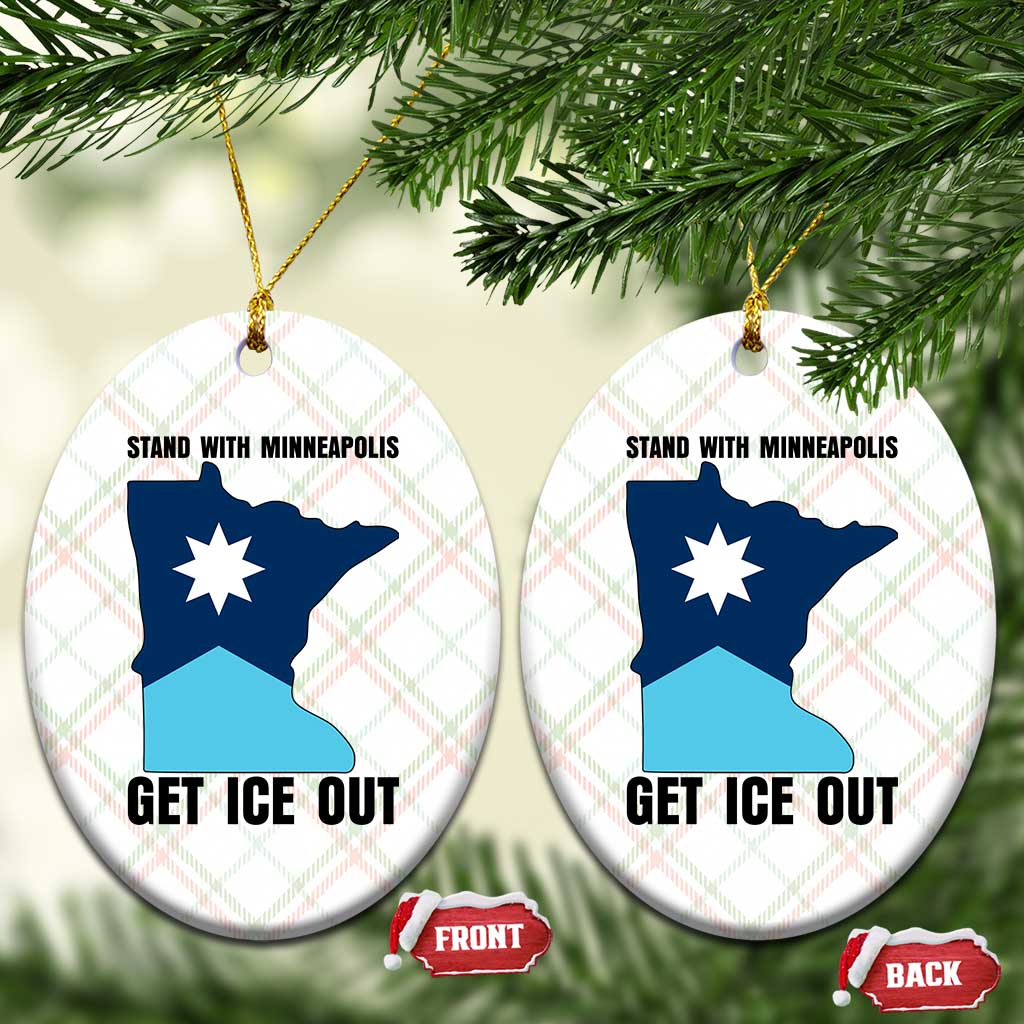Stand With Minneapolis Ceramic Ornament Social Justice Support