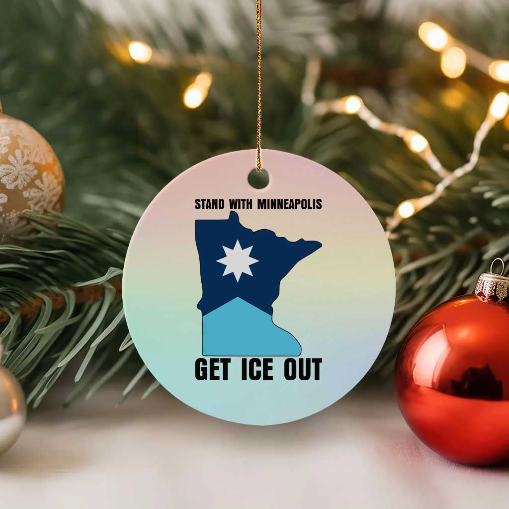 Stand With Minneapolis Ceramic Ornament Social Justice Support