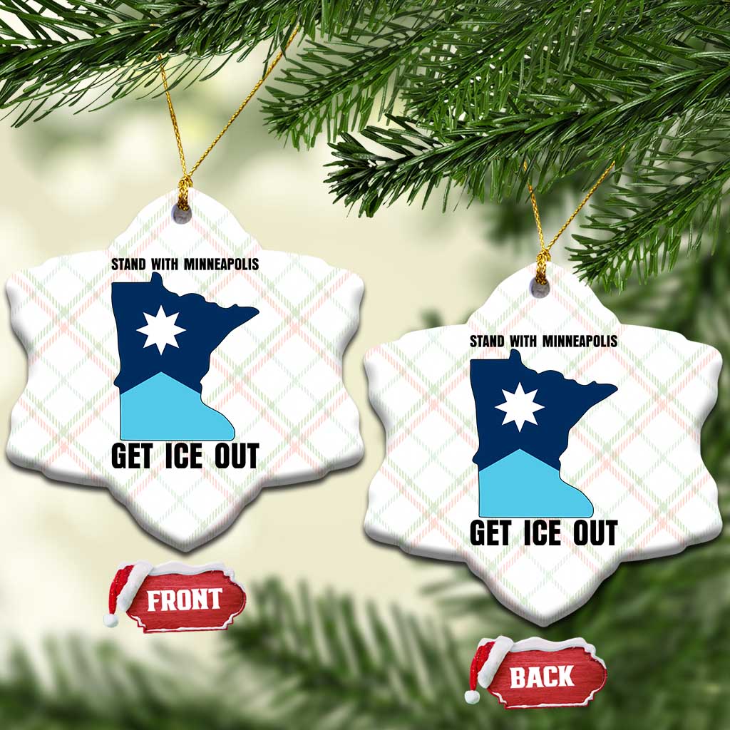 Stand With Minneapolis Ceramic Ornament Social Justice Support