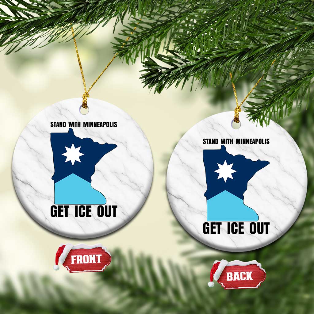 Stand With Minneapolis Ceramic Ornament Social Justice Support