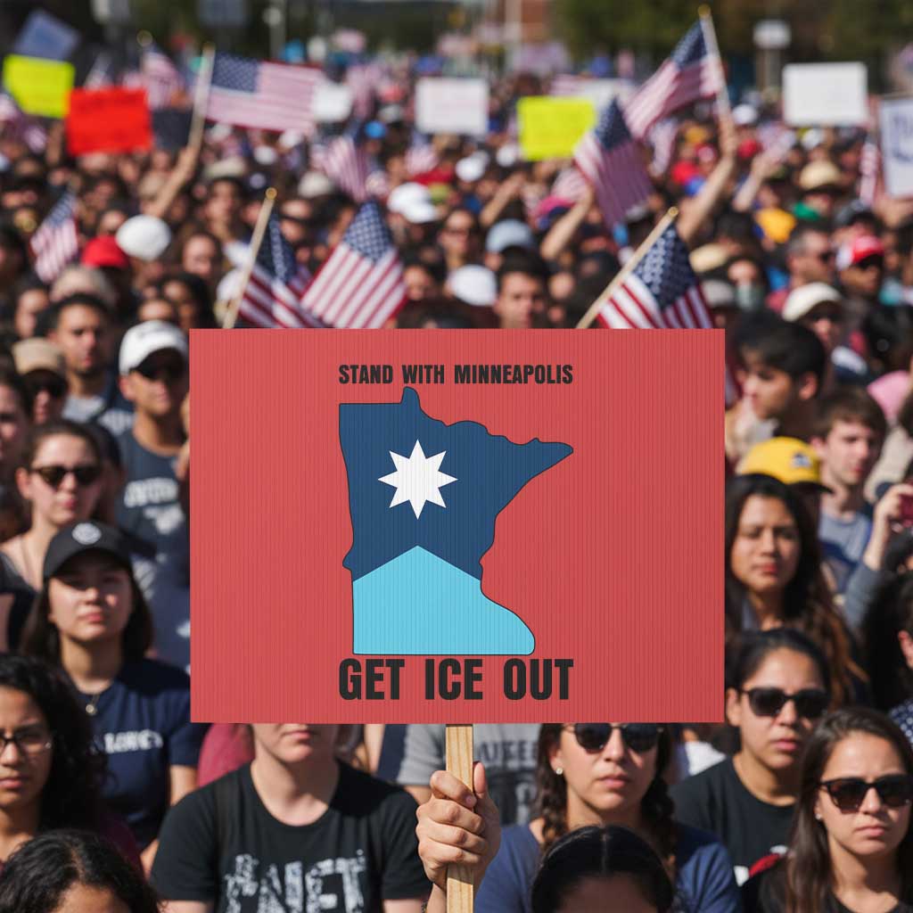 Stand With Minneapolis Protest Sign Social Justice Support