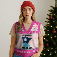 Stand With Minneapolis V-Neck Knit Sweater Vest Social Justice Support