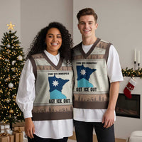 Stand With Minneapolis V-Neck Knit Sweater Vest Social Justice Support