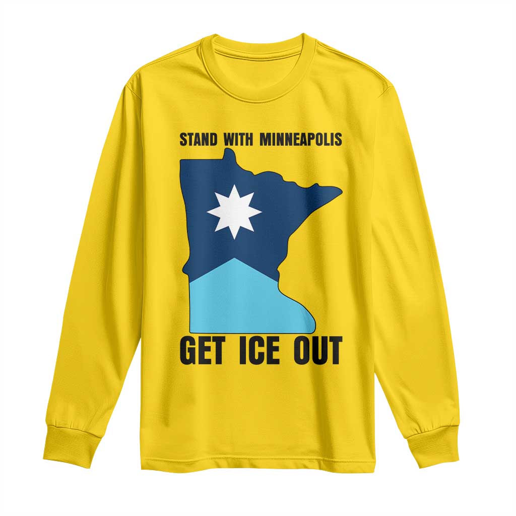 Stand With Minneapolis Long Sleeve Shirt Social Justice Support