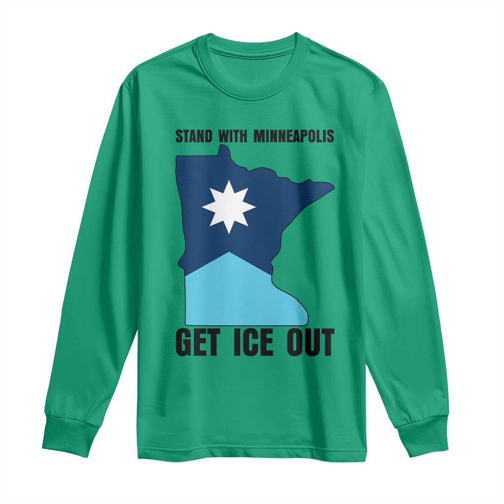 Stand With Minneapolis Long Sleeve Shirt Social Justice Support