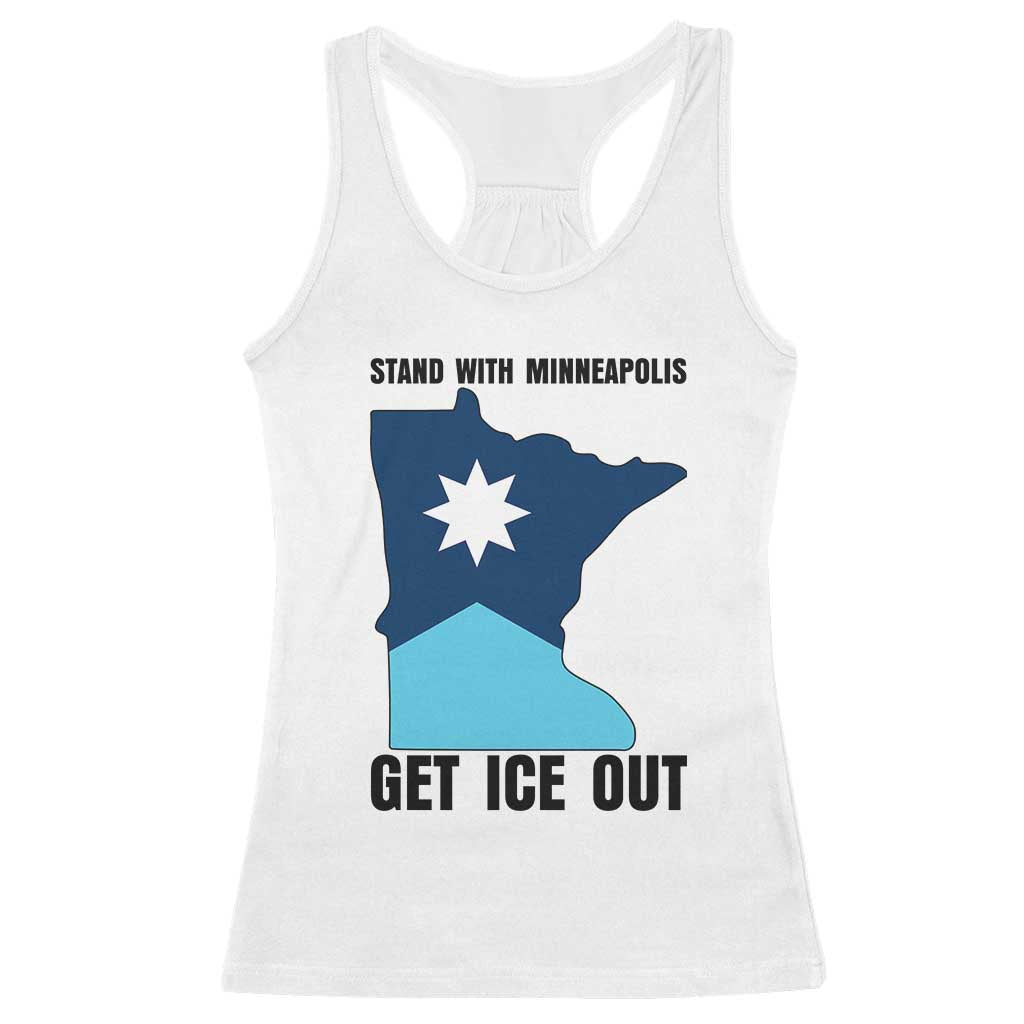Stand With Minneapolis Racerback Tank Top Social Justice Support
