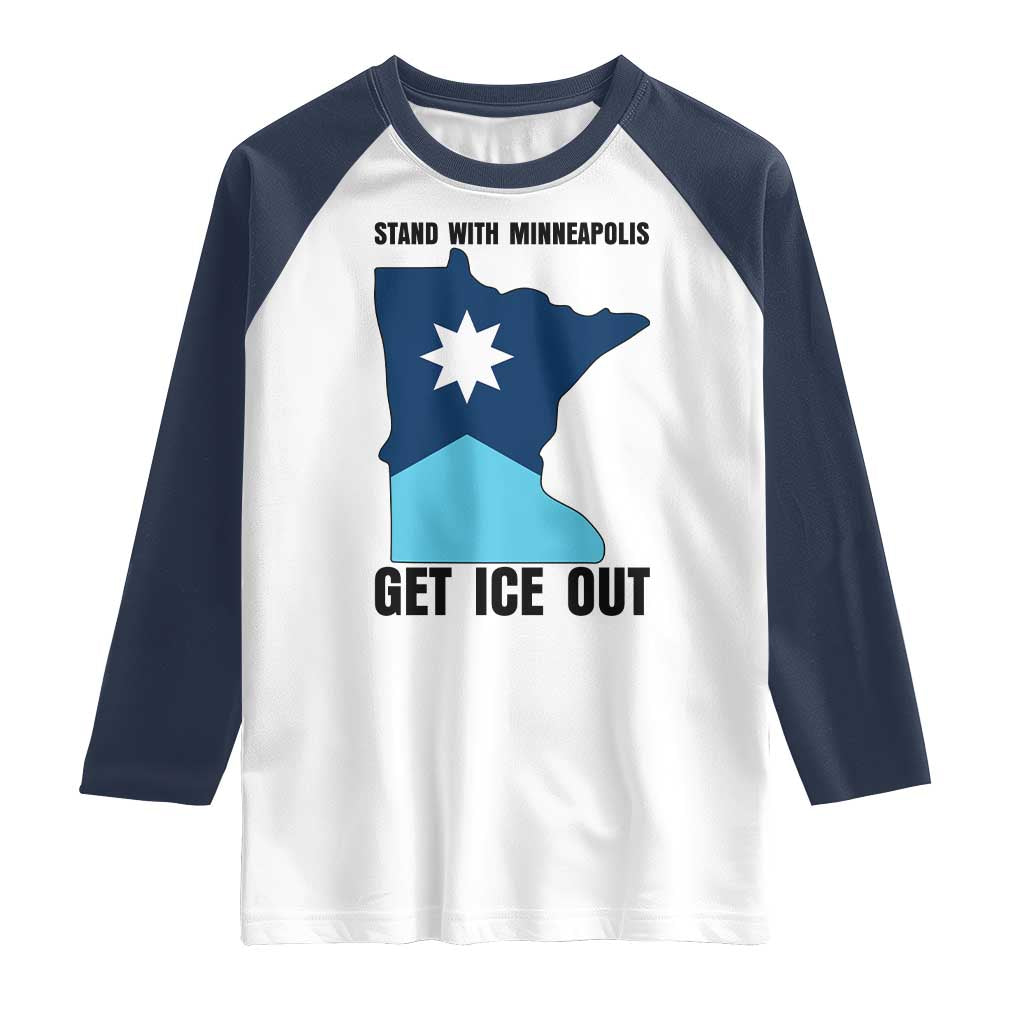 Stand With Minneapolis Raglan Shirt Social Justice Support