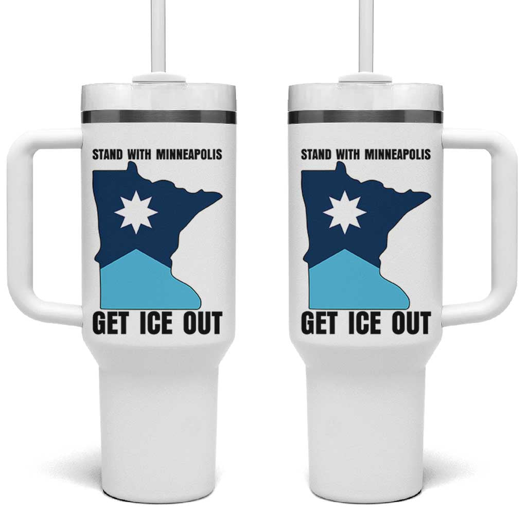 Stand With Minneapolis Tumbler With Handle Social Justice Support