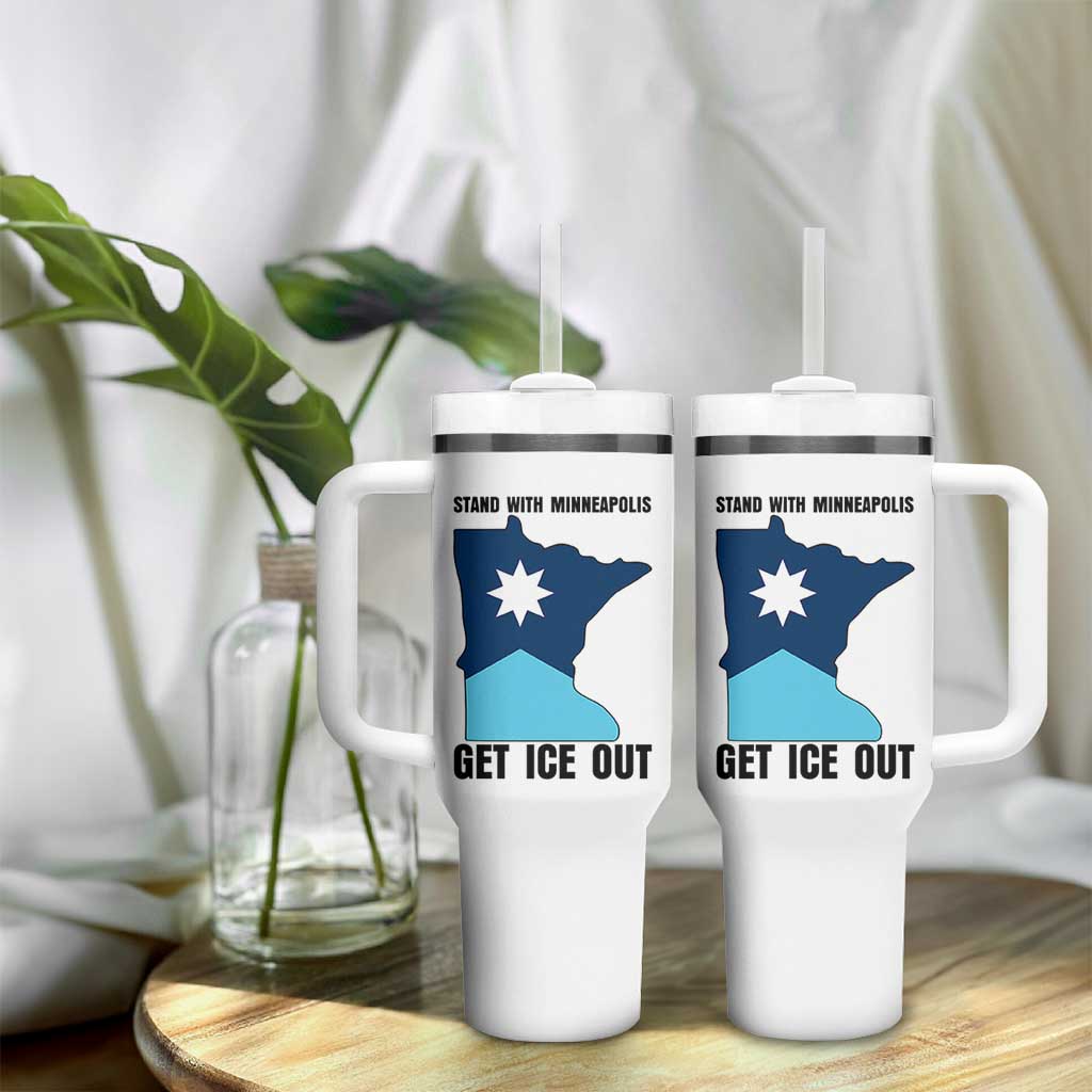 Stand With Minneapolis Tumbler With Handle Social Justice Support