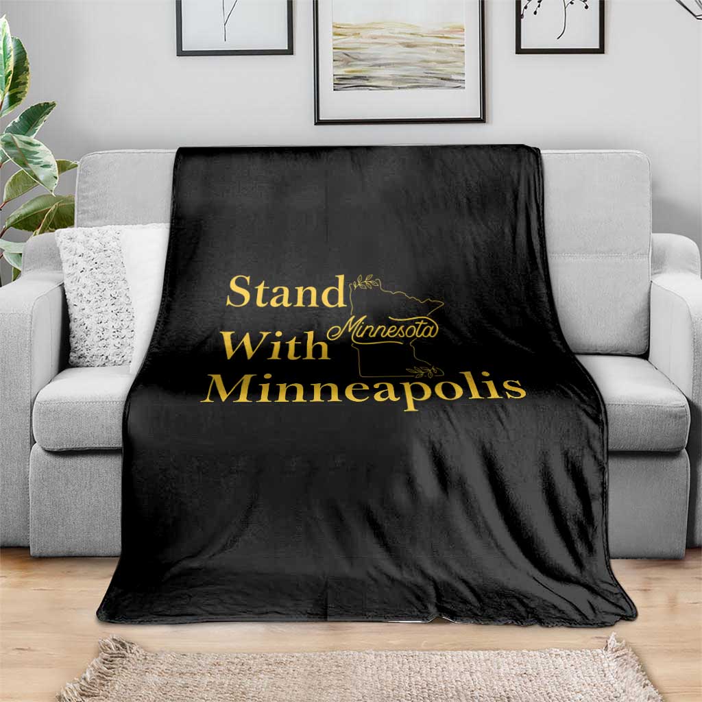 Stand With Minneapolis Throw Blanket Community And Social Justice Gift